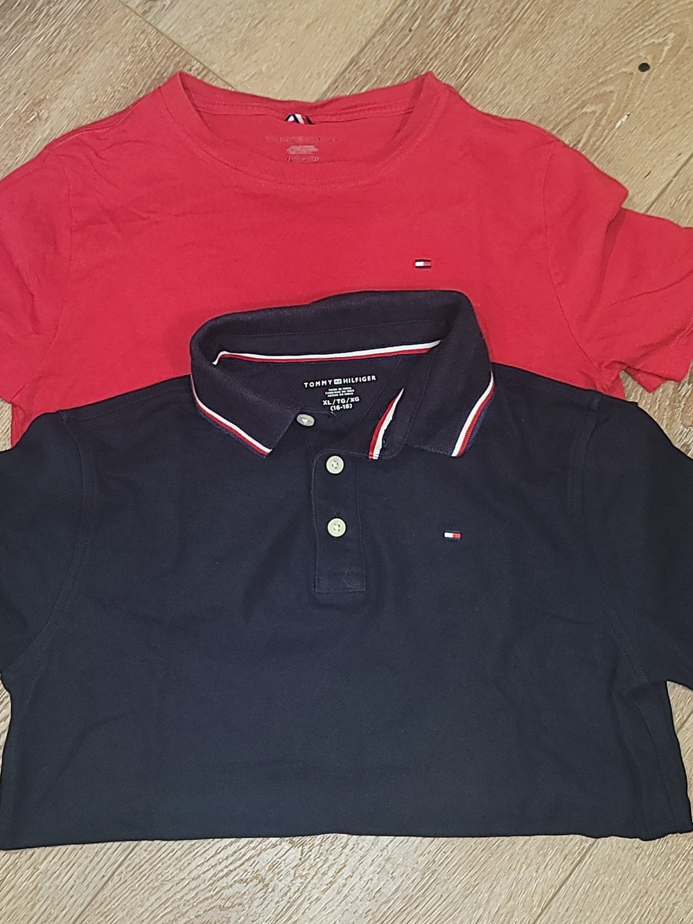 Tommy Hilfiger Kids Polo Shirt in Navy with Red Tee